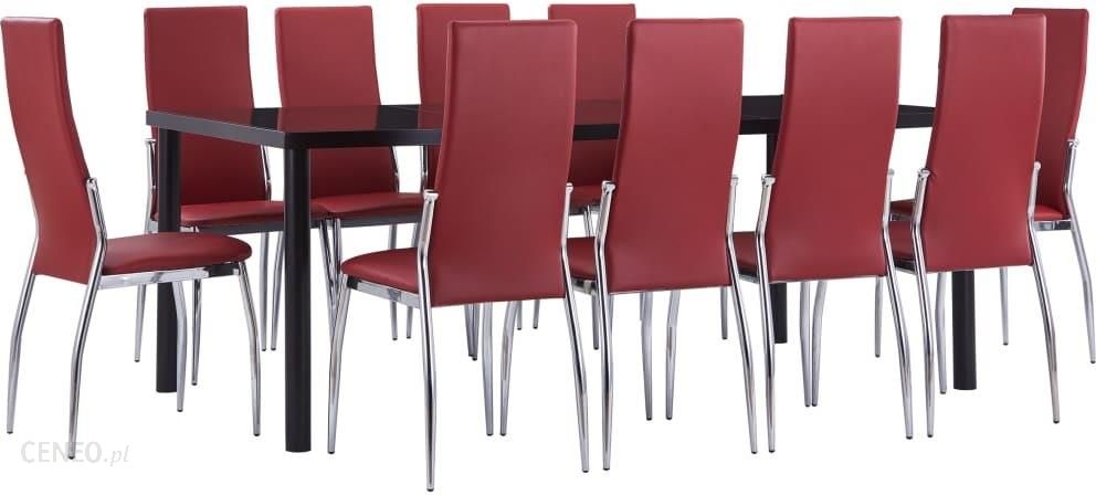 i-vidaxl-11-czesciowy-zestaw-jadalniany-obity-sztuczna-skora-czerwony